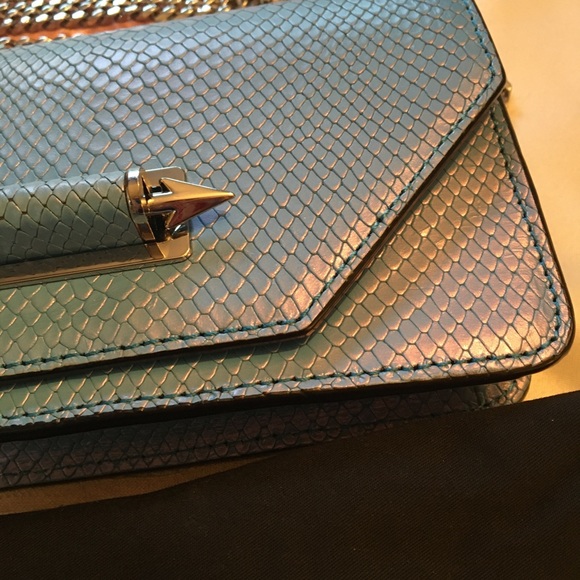 Mackage Mermaid Blue Sky Zoe crossbody clutch - Picture 2 of 12